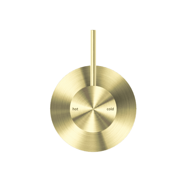 NRO21911BBG Brushed Gold Handle Up 80mm Plate Shower Mixer