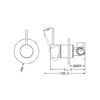 NRO21911BBG-3 NRO21911BBG Brushed Gold Handle Up 80mm Plate Shower Mixer