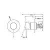 NRO21911BG Brushed Gold 80mm Plate Shower Mixer