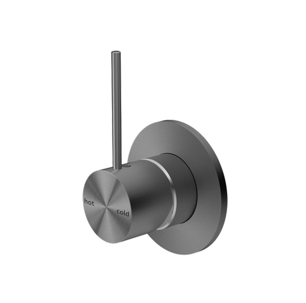 NRO21911BGM Gun Metal Handle Up 80mm Plate Shower Mixer