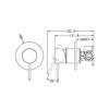 NRO21911GM Gun Metal 80mm Plate Shower Mixer