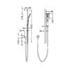 NRO30803GM Gun Metal Shower Rail