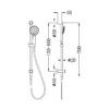 NRO314MB-1 NRO314MB Matt Black 3 Function Shower Rail