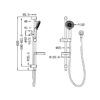 NRO315MB Matt Black Shower Rail
