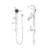 NRO318GM Gun Metal Shower Rail