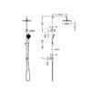 NRO32105DGM Gun Metal Twin Shower Rail