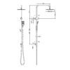 NRO32105EBN Brushed Nickel Twin Shower Rail