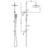 NRO32105EMB-3 NRO32105EMB Matt Black Twin Shower Rail