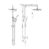 NRO50805ABG-1 NRO50805ABG Brushed Gold Twin Shower Rail