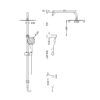 NRO50805ABN-1 NRO50805ABN Brushed Nickel Twin Shower Rail