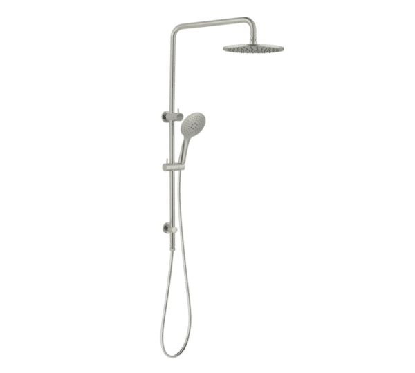 NRO50805ABN Brushed Nickel Twin Shower Rail