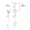 NRO50805AMB Matt Black Twin Shower Rail