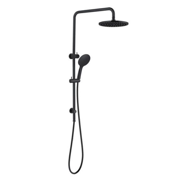 NRO50805AMB Matt Black Twin Shower Rail