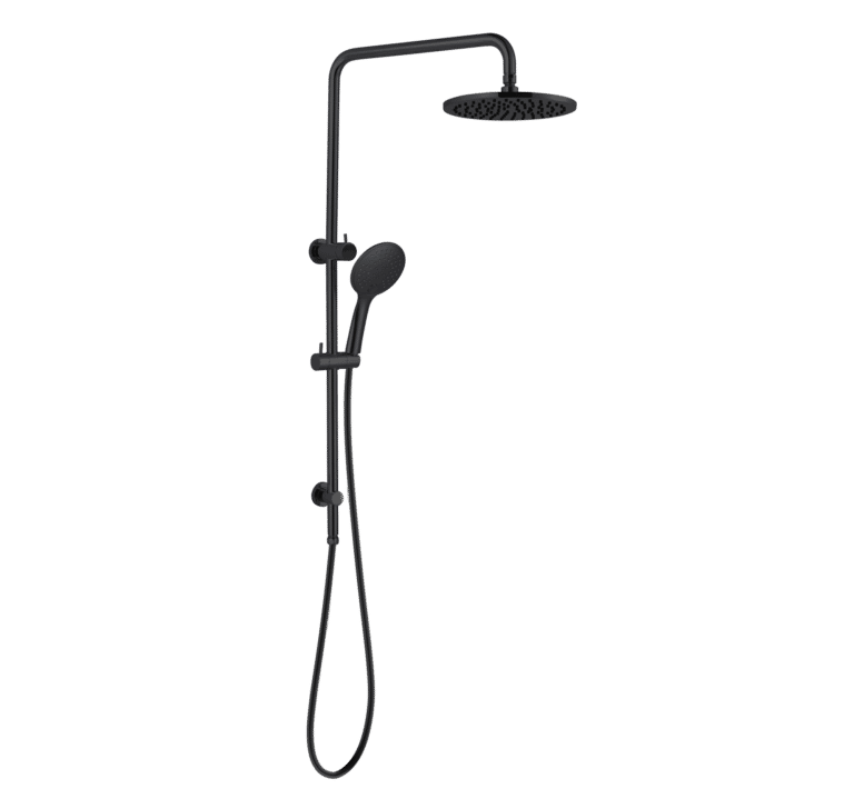 NRO50805AMB Matt Black Twin Shower Rail