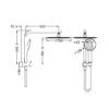 NRO50805BBG Brushed Gold 2 in 1 Round Twin Shower Rail