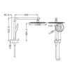 NRO50805BBN-1 NRO50805BBN Brushed Nickel 2 in 1 Twin Shower Rail
