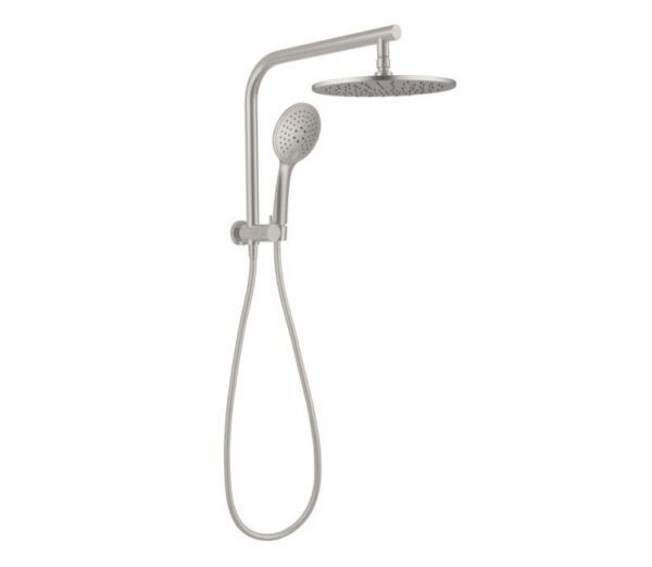 NRO50805BBN Brushed Nickel 2 in 1 Twin Shower Rail
