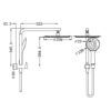 NRO50805BGM Gun Metal 2 in 1 Twin Shower Rail