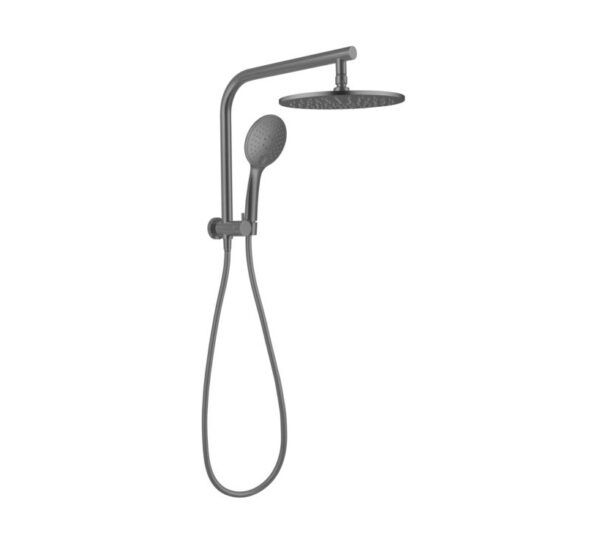 NRO50805BGM Gun Metal 2 in 1 Twin Shower Rail