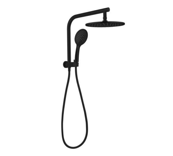 NRO50805BMB Matt Black 2 in 1 Twin Shower Rail