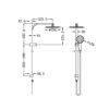 NRO50805CMB Matt Black Twin Shower Rail