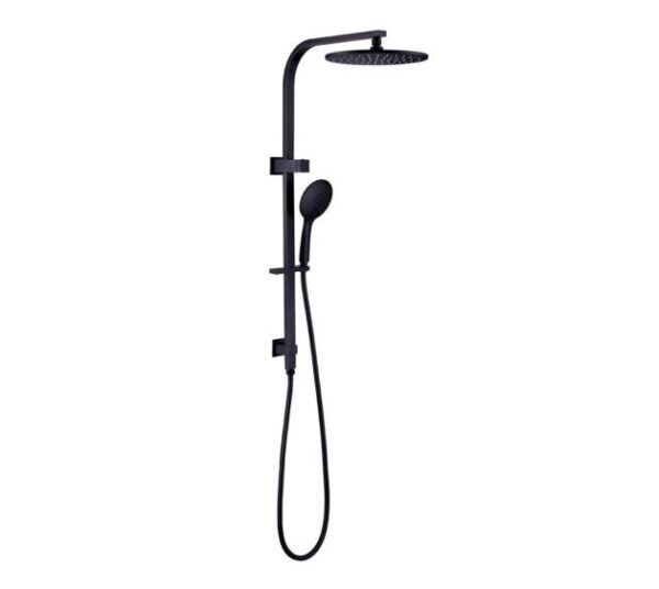 NRO50805CMB Matt Black Twin Shower Rail