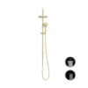 NRO51905BBG-2 NRO51905BBG Brushed Gold Twin Shower Rail with Air Shower
