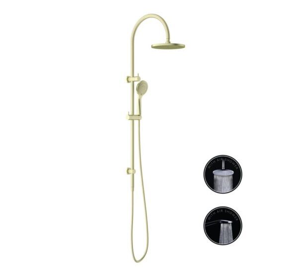 NRO51905BBG Brushed Gold Twin Shower Rail with Air Shower