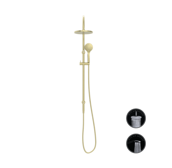 NRO51905BBG Brushed Gold Twin Shower Rail with Air Shower