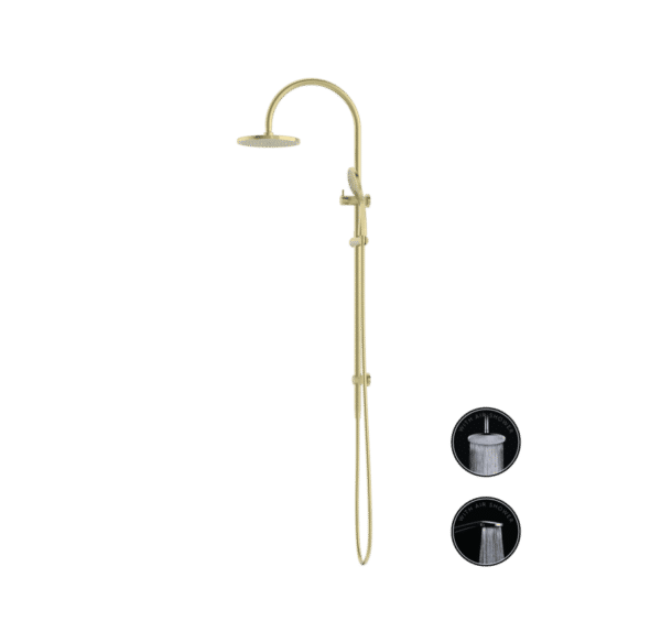 NRO51905BBG Brushed Gold Twin Shower Rail with Air Shower