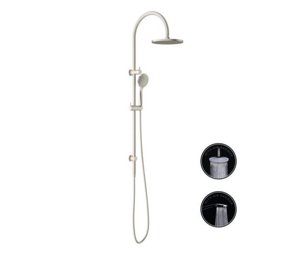 NRO51905BBN Brushed Nickel Twin Shower Rail with Air Shower