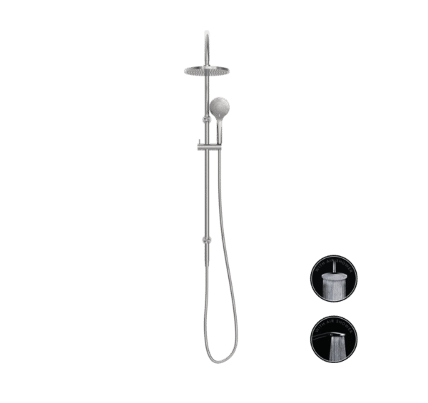 NRO51905BBN Brushed Nickel Twin Shower Rail with Air Shower