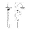NRO51905EBG Brushed Gold Twin Shower Rail