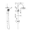 NRO51905EBN-4 NRO51905EBN Brushed Nickel Twin Shower Rail