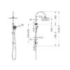 NRO51905HBN-3 NRO51905HBN Brushed Nickel Twin Shower Rail with Air Shower II