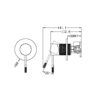 NRO51909BG-3 NRO51909BG Brushed Gold 80mm Plate Shower Mixer