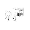 NRO51909BN Brushed Nickel 80mm Plate Shower Mixer
