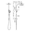 NRO80705EGM Gun Metal Twin Shower Rail