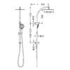 NRO80705EMB-1 NRO80705EMB Matt Black Twin Shower Rail