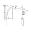 NRO80705FBN-1 NRO80705FBN Brushed Nickel 2 in 1 Twin Shower Rail