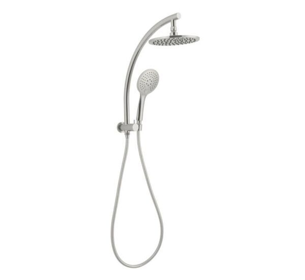 NRO80705FBN Brushed Nickel 2 in 1 Twin Shower Rail