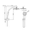 NRO80705FMB-1 NRO80705FMB Matt Black 2 in 1 Twin Shower Rail