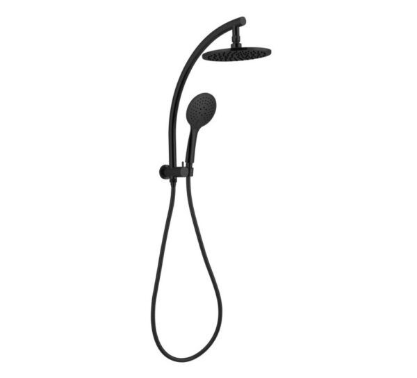 NRO80705FMB Matt Black 2 in 1 Twin Shower Rail