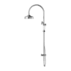 NRO9210501CH Chrome Twin Shower Rail with Porcelain Hand Shower