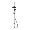 NRO9210501MB Matt Black Twin Shower Rail with White Porcelain Hand Shower