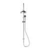 NRO9210502CH Chrome Twin Shower Rail with Metal Hand Shower