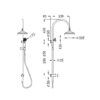 NRO9210502CH Chrome Twin Shower Rail with Metal Hand Shower