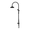 NRO9210502MB-2 NRO9210502MB Matt Black Twin Shower Rail with Metal Hand Shower
