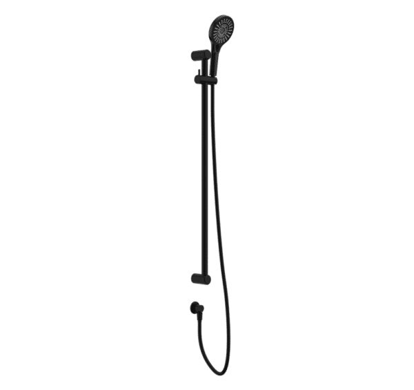 NROCS004MB Care Matt Black 25mm Grab Rail & Adjustable Shower Rail Set 900mm