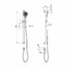 NROCS005GM Care Gun Metal 32mm Grab Rail & Adjustable Shower Rail Set 900mm